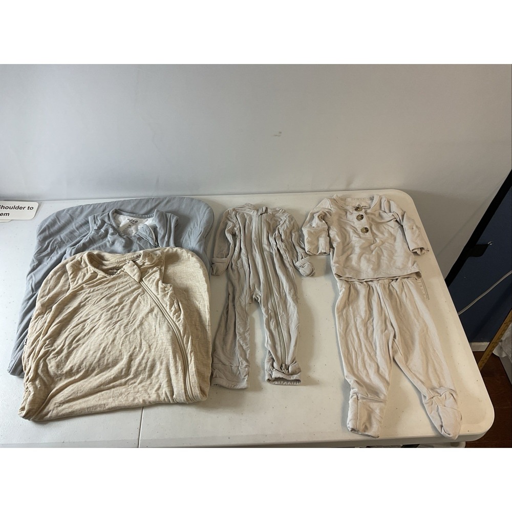 Baby Gender Neutral Bamboo Kyte Sleep Sack zip ups footie 5‎ PC LOT NB-3mos